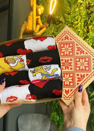 Бокс жіночих шкарпеток 36-41 р на 8 пар у подарунковій коробці |швидка доставка|