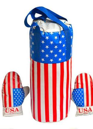 Дитячий боксерський набір америка 0003dt вел з рукавичками