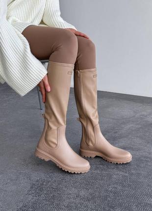 Женские демисезонные водонепроницаемые литые сапоги
