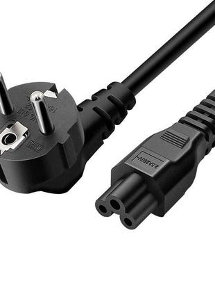 Кабель живлення schuko pc-186 cee7/17-iec c5, 1.5m, 0.75mm, для ноутбука, oem