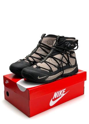 Зимние водонепроницаемые термо кроссовки nike acg terra antarktik light brown fur утепленные на меху