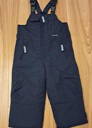 Теплющий зимний термо полукомбинезон  h&m chiboogi , р 92 см,  2 - 3 года. недорого.