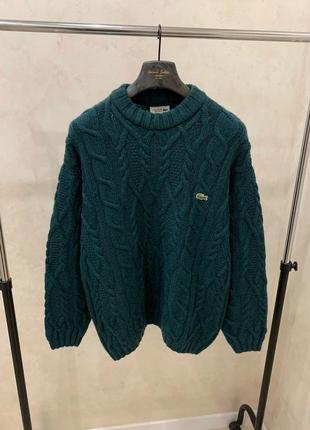 Кофта свитер джемпер lacoste зеленый свитшот