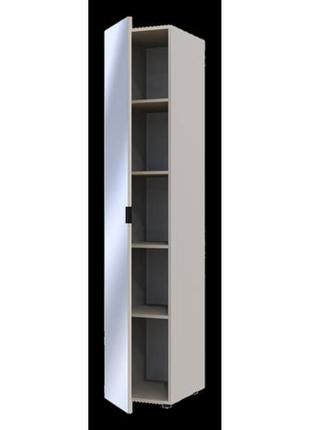 Шкаф с полками и зеркалом гелар кашемир 39х49,5х203,4 распашной для спальни шкафы в спальню2 фото