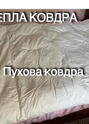 Натуральна пухова ковдра гусячий пух перо