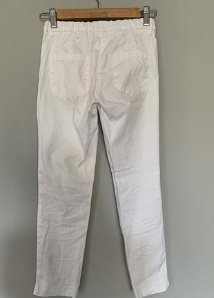 Белые брюки для девочки 8-9 лет 2