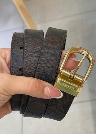 Ремень брендовый coach logo кожа оригинал на подарок женщине/девушке