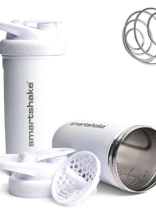 Шейкер спортивний smartshake металевий reforce stainless steel 30oz/900ml white