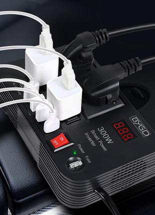 Инвертор для ноутбука 300 вт 12 в - 220 в