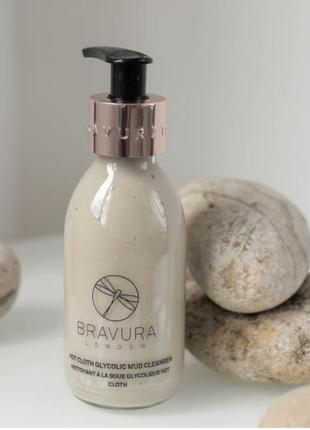 Bravura london - засіб для вмивання/маска для глибокого очищення пор hot cloth volcanic mud cleanser/masque