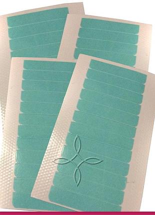 Лента для наращивания волос двухсторонняя синяя super hair tape 8*40 мм