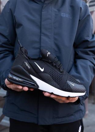 Чоловічі кросівки nike air max 270 black white1 фото