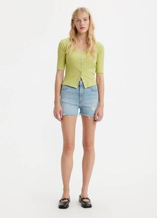 Женские джинсовые шорты levi's с необработанным краем