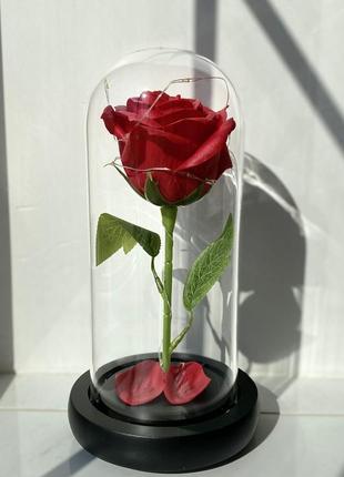 Троянда в колбі з підсвіткою