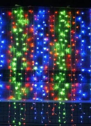 Гірлянда rd-7149 водоспад 400 led 3x3м колір ламп-мікс, з заглушено. (10х40ламп) salemarket