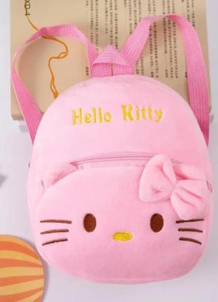 Рюкзак hello kitty рожевий плюшевий