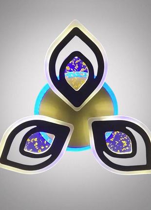 Люстра светодиодная акриловая valeso v k29132-3 1 gd с пультом