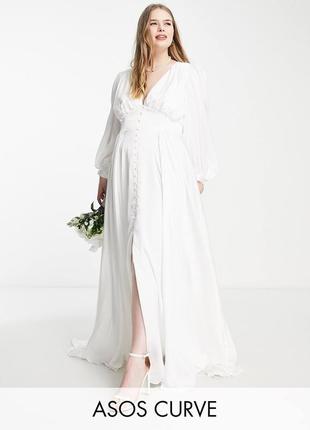 Сукня атласна весільна, святкова asos