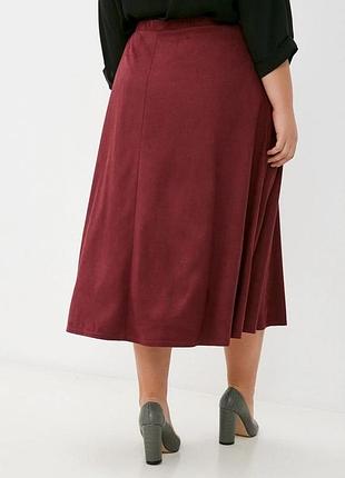 Юбка миди юбка бургунд