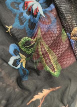 Женское боди в сетку, черное цветочное боди от boohoo, размер м