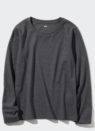 Базовий бавовняний лонгслів uniqlo