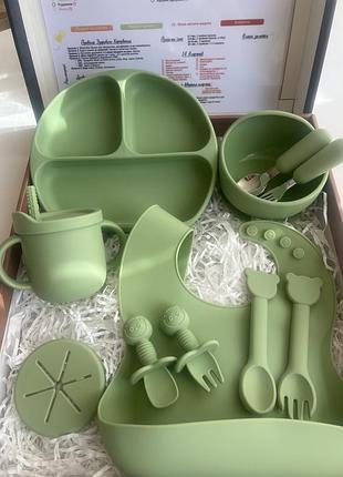 Силіконовий посуд дитячий,посуд для прикорму