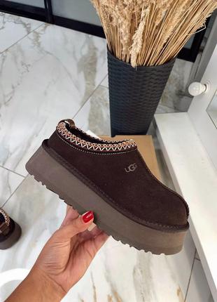 Ugg tazz chocolate шоколадные угг таз на платформе