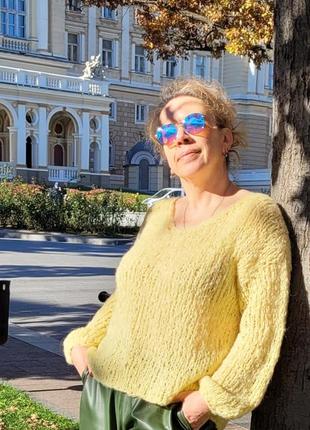 Крутяжной свитер-облачко -ваниль5 фото