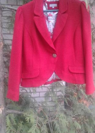 Твидовый пиджак тренч размер14