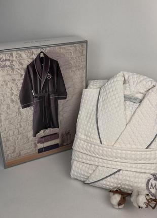 Халат чоловічий maison d'or karius white xl