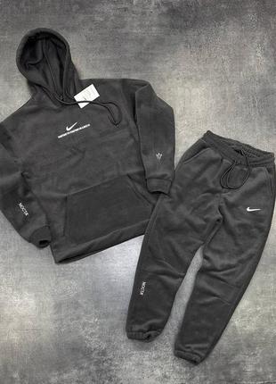 Мужской плюшевый спортивный флисовый костюм nike