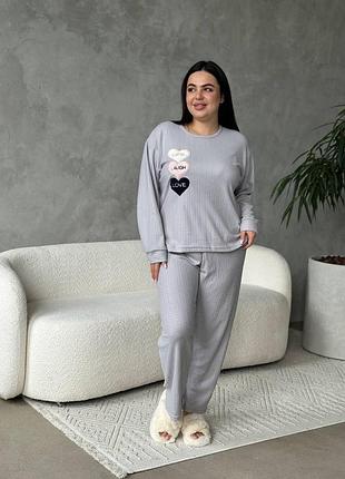 Піжама do4308/2 сіра