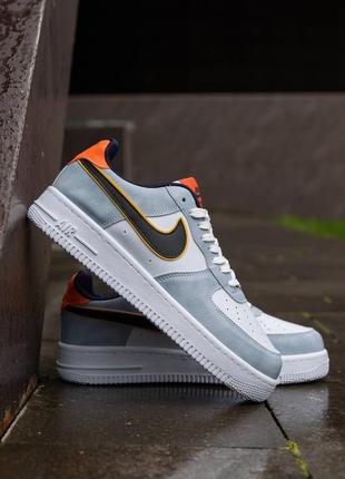 Nike air force white orange black4 фото
