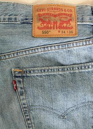 Винтажные джинсы levi's 550 w34 l36 голубые сша 90 е