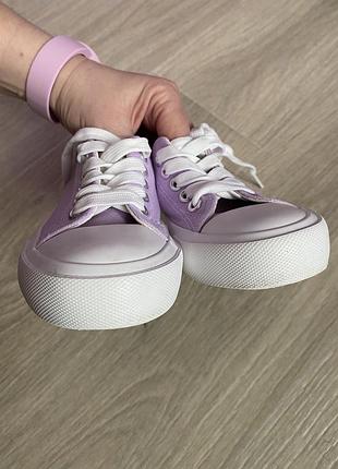 Модные детские текстильные сиреневые лавандовые кеды кроссовки кроссовки на девочку 29...