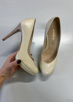 Молочні туфлі човники bravo moda