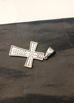 Крест серебряный с камнями5 фото