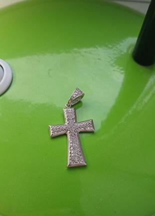 Крест серебряный с камнями9 фото