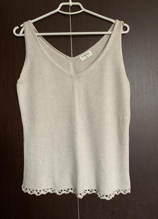 Модна  натуральна  майка- топ  (розмір 14/42-16/44)