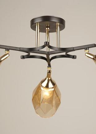 Потолочная люстра sirius b n4510/3 coffee+fgd с поворотными плафонами