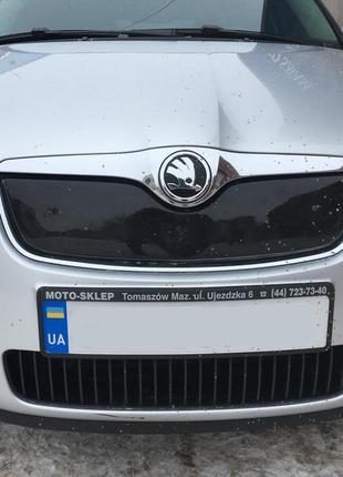 Зимова накладка на решітку радіатора skoda roomster 2007-2010 (верхня)