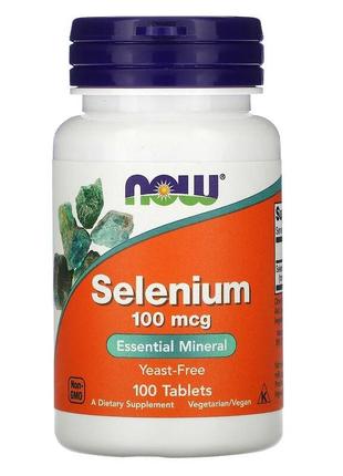 Селен now foods l-селенометионин 100 мкг 100 таблеток