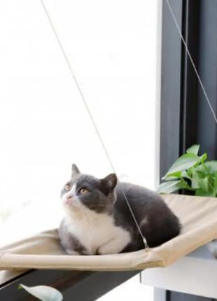 Подвесная лежанка - гамак для кошек window mounted cat bed