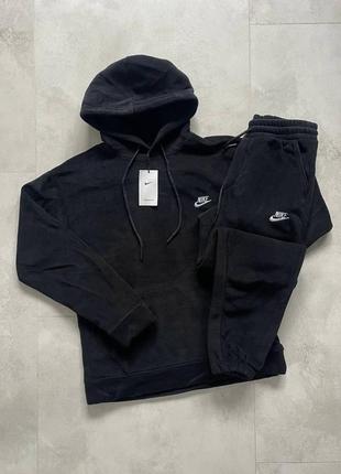 Зимний мужской флисовый спортивный плюшевый костюм nike