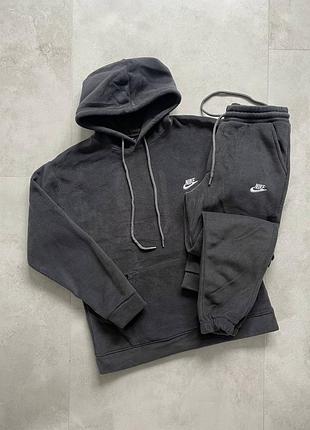 Зимний мужской спортивный костюм флисовый плюшевый костюм nike