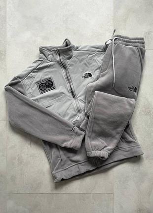 Зимний мужской спортивный костюм флисовый плюшевый the north face