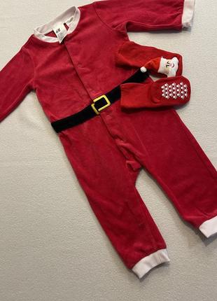 Цена за набор! ромпер+носочки новогодние!
