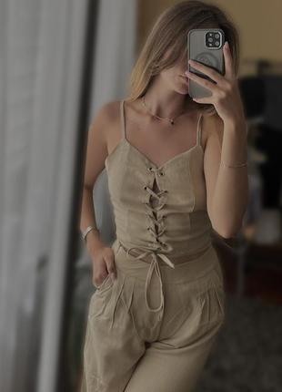 Костюм из льна