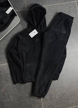 Мужской зимний флисовый спортивный плюшевый костюм nike