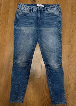 Джинсы синие женские slim john baner denim jeans, размер l - xl.